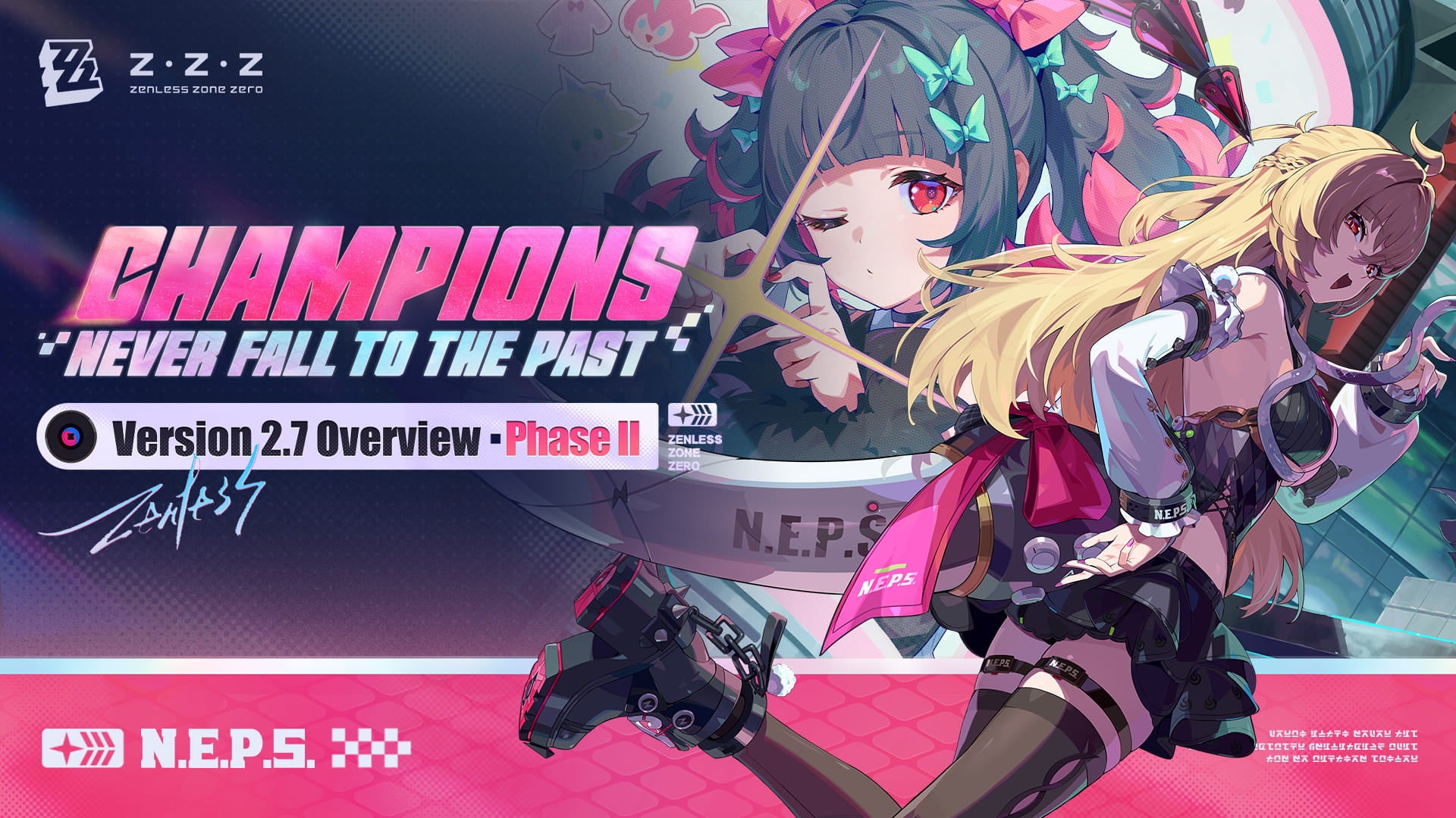 Zenless Zone Zero Version 2.7 Phase II banner featuring Cissia and Seed