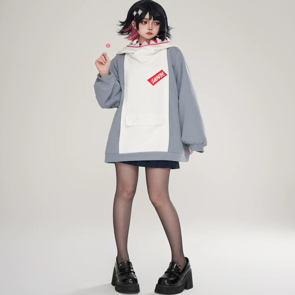 Zenless Zone Zero Sharkboo Fan Art Cosplay Hoodie – Bangboo - image 4