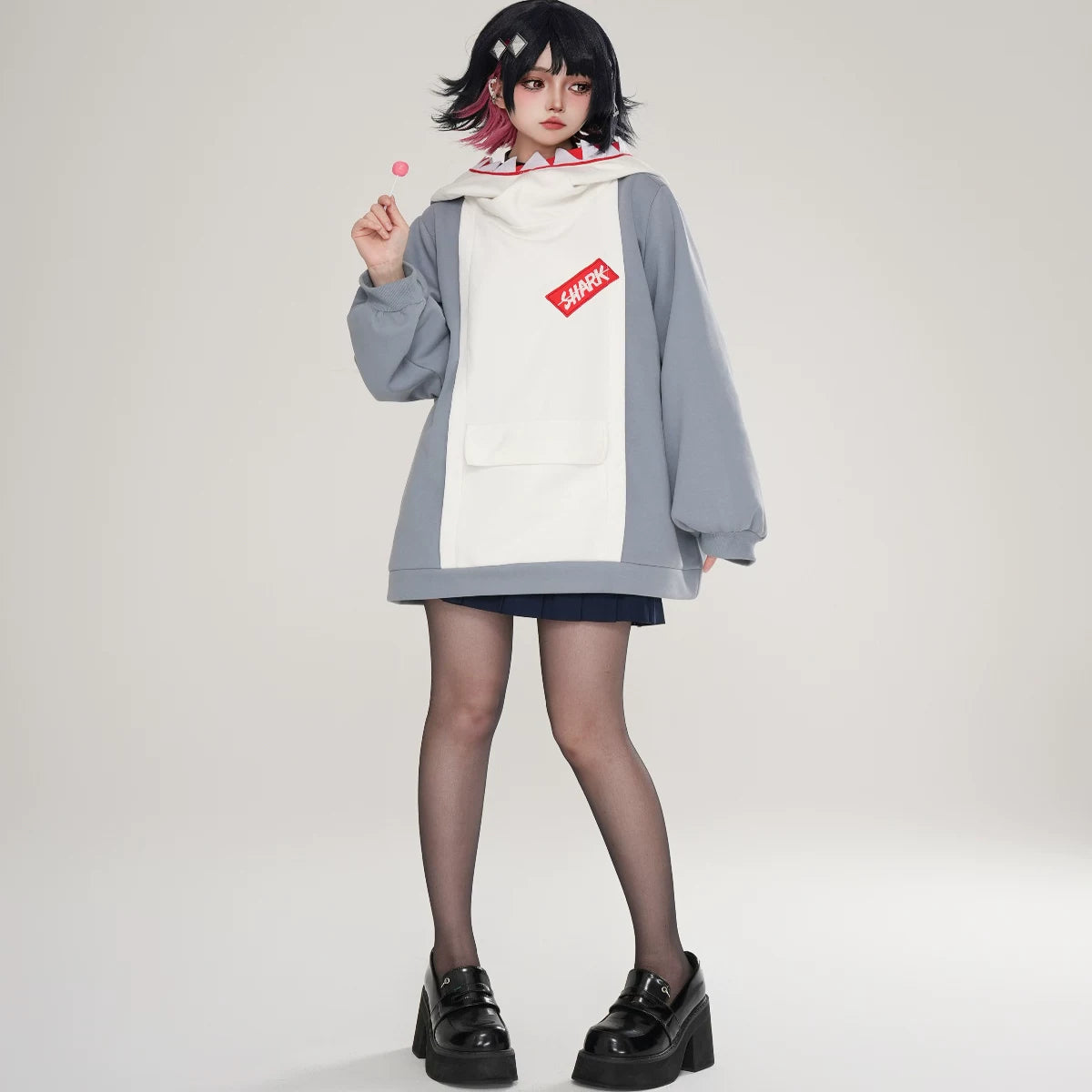 Zenless Zone Zero Sharkboo Fan Art Cosplay Hoodie – Bangboo - image 4