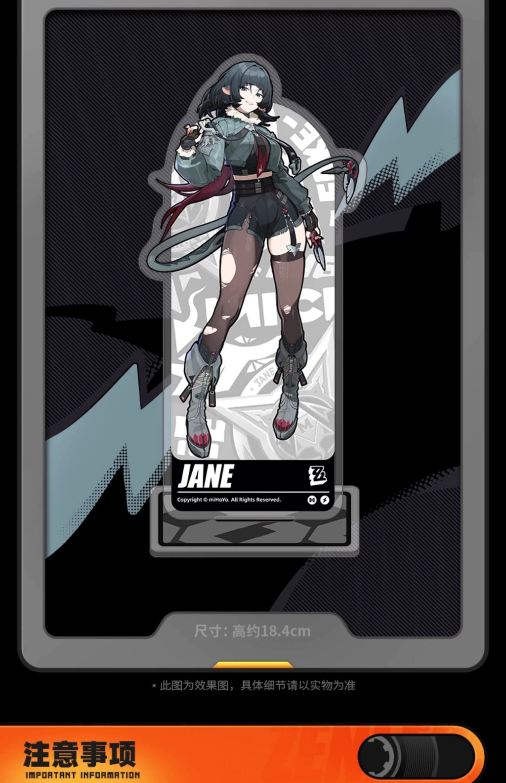 Zenless Zone Zero Official Portrait Series Acrylic Standee – Soldier 0 - Anby & Jane Doe - image 4
