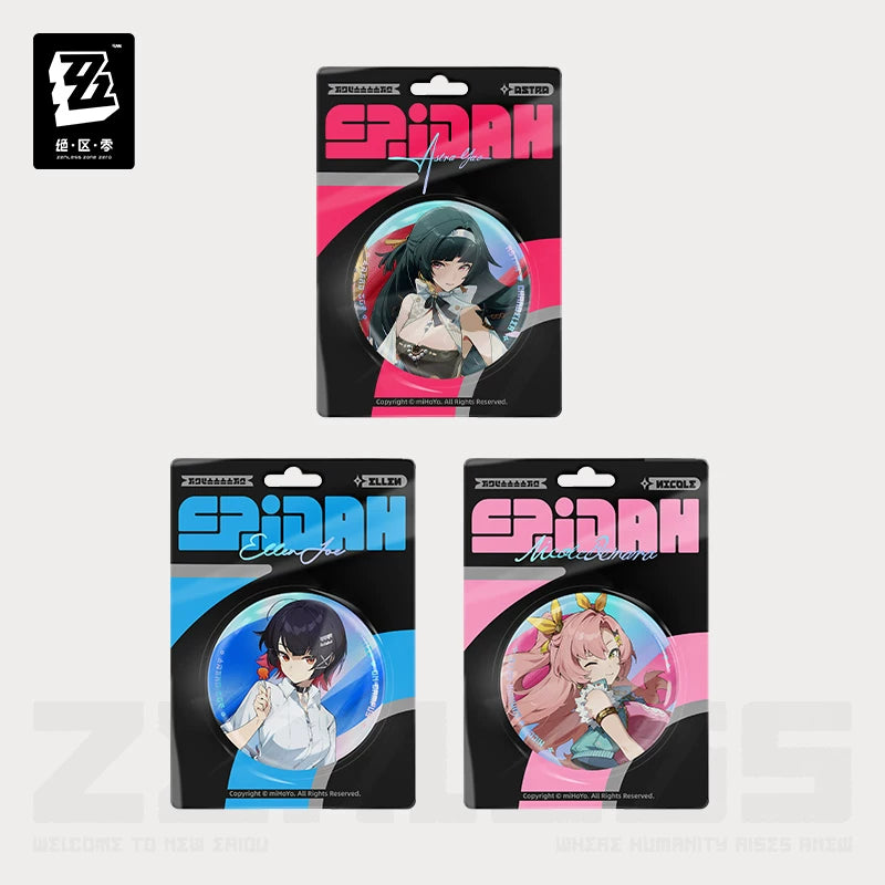 Zenless Zone Zero Official New Eridu Fashion Series Tin Badge – Astra Yao, Ellen Joe & Nicole Demara - image 1