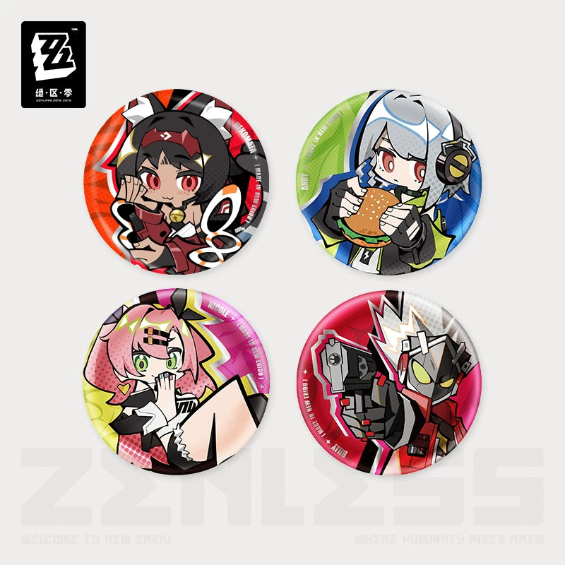 Zenless Zone Zero Official New Eridu Series Chibi Tin Badge – Cunning Hares - image 2