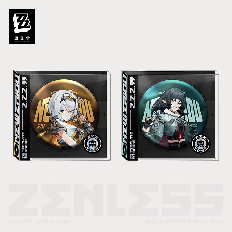 Zenless Zone Zero Official Portrait Series Tin Badge – Soldier 0 - Anby & Jane Doe - image 1