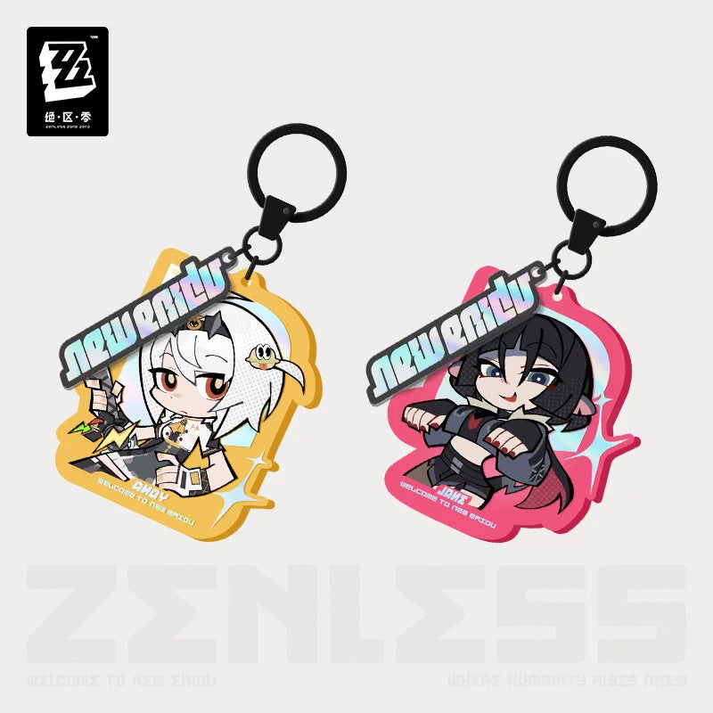 Zenless Zone Zero Official Lidu Series Chibi Acrylic Charm – Soldier 0 - Anby & Jane Doe - image 1
