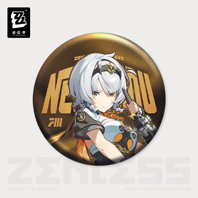 Zenless Zone Zero Official Portrait Series Tin Badge – Soldier 0 - Anby & Jane Doe - image 6