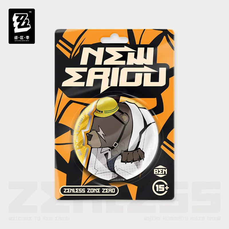 Zenless Zone Zero Official New Eridu Series Chibi Tin Badge – Belobog Heavy Industries - image 3