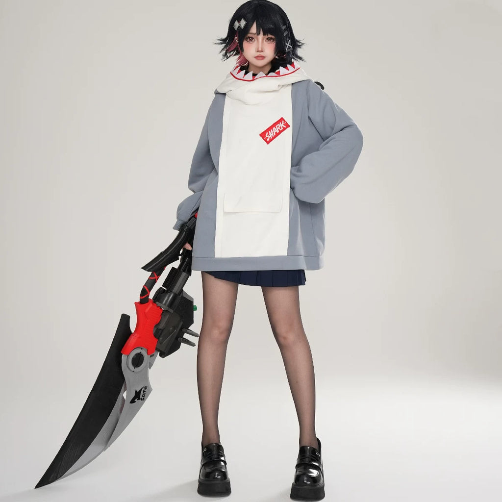 Zenless Zone Zero Sharkboo Fan Art Cosplay Hoodie – Bangboo - image 2